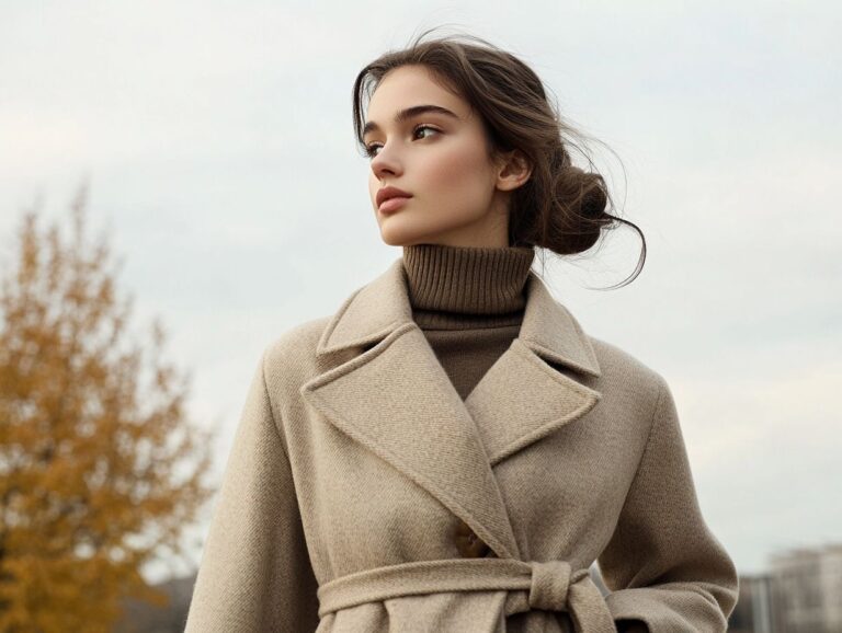 Elegant Wool-Blend Coat Designed with Sustainability in Mind