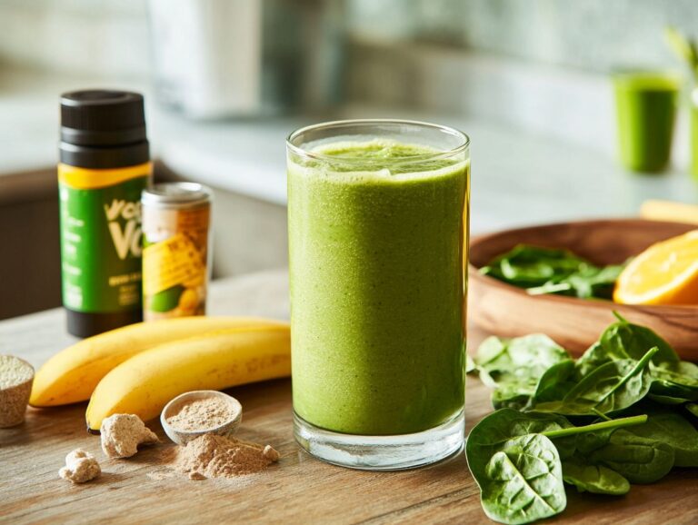 Protein-Rich Vegan Powder with Greens for Wellness