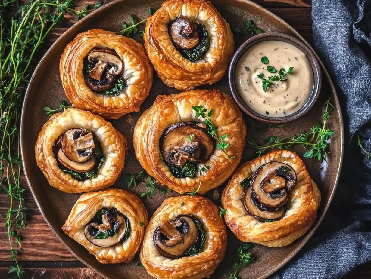 1. Mushroom and Spinach Wellington