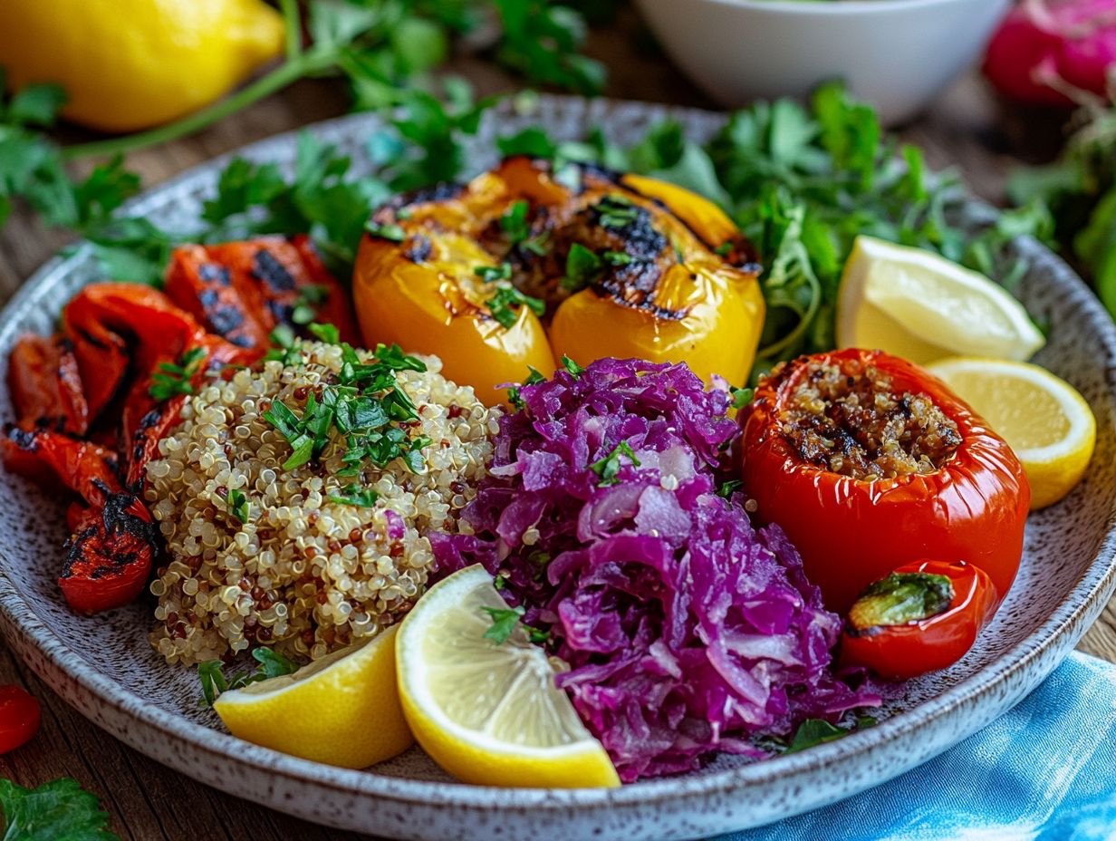 Sauerkraut and Mushroom Quinoa Bowl