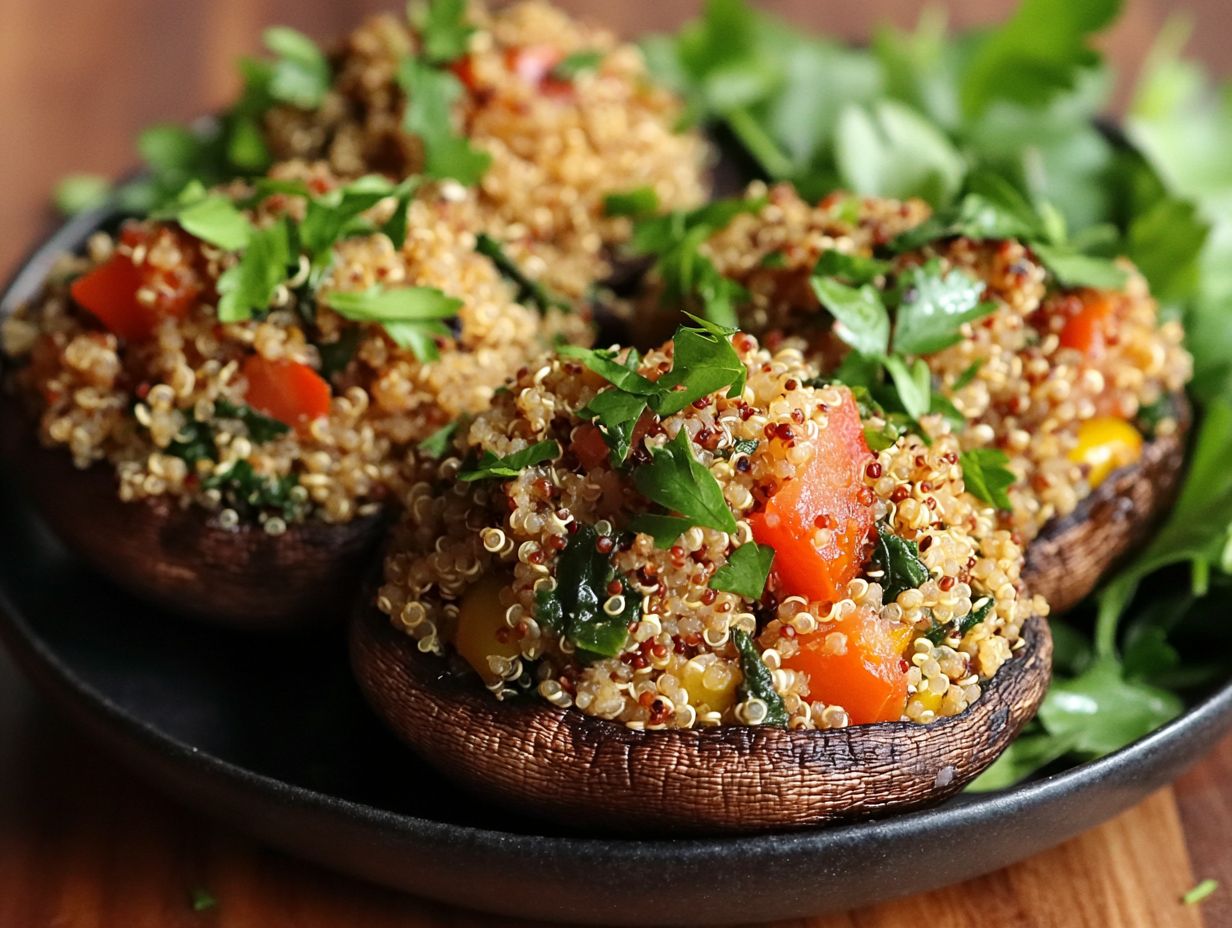 Vegan Stuffed Portobello Mushroom Pizza