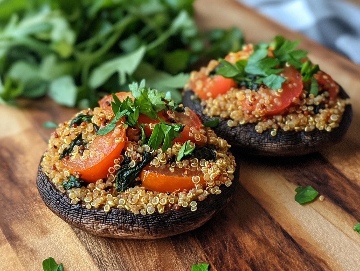 Classic Vegan Stuffed Portobello Mushroom