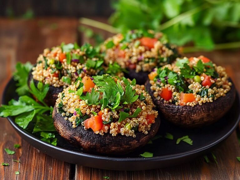 Hearty Stuffed Vegan Portobello Dishes